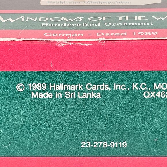 Hallmark Keepsake Christmas Ornament Germany 1989 Windows of the World QX462-5 - Picture 13 of 14